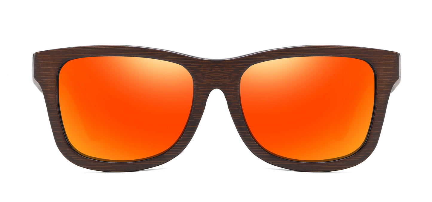 Natural Bamboo Wooden Sunglasses Handmade Polarized Glasses Mirror Coating Lenses Eyewear With Gift Box