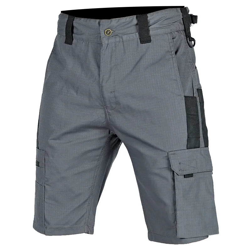 2024 Summer Men's Tactical Casual Shorts Waterproof Cargo Shorts Multi-pocket Quick Dry Wear-resistant Outdoor Training Overalls