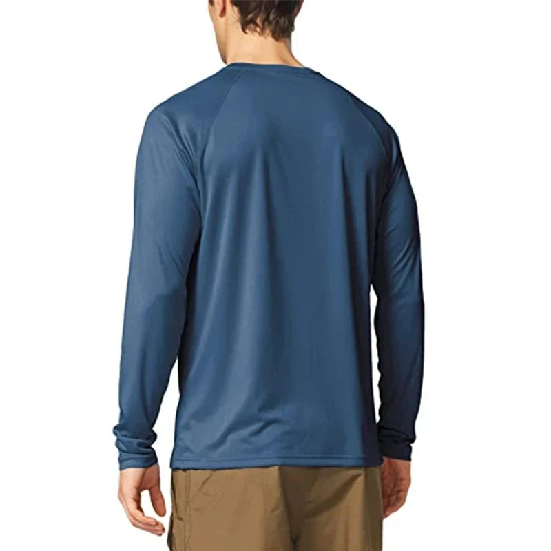 Nheals UPF 50+ Long Sleeve T-shirt Men's UV Sun Protection Quick Dry Breathable Sunscreen T-shirt Hiking Fish Performance Tops