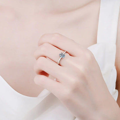1ct Oval Cut Moissanite Ring for Women Engagement Wedding Lab Diamond s925 Sterling Silver with Gold Plated Rings Jewelry