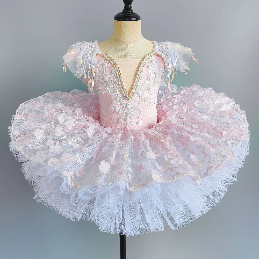 Princess Performance Fairy Tutu Kids Clothes Ballet Leotards for Girls Dress Stage Costumes Dance Wear Summer Children Clothing