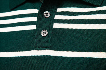 2025 Color Block Polo Men Striped Long Sleeve New Autumn Designer Social Business Premium T-shirts Male