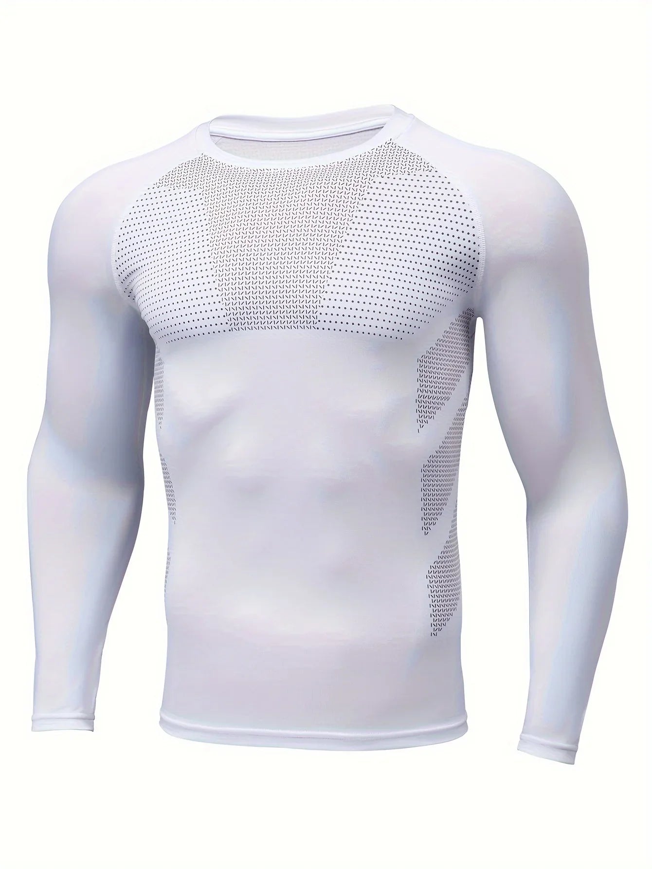 Men's Athletic Quick-Dry Long Sleeve Tee - High-Stretch, Durable & Versatile Sportswear for Training and Casual Wear