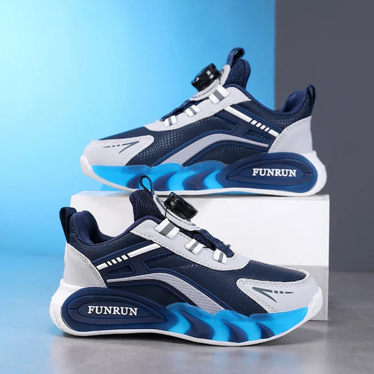 A pair of children's four-season leather basketball shoes, comfortable and soft sneakers, size 28-39，YY-28005