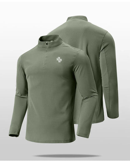 2026 New Autumn/Winter Men's Outdoor Sports Running Mountaineering Cycling Fitness Long Sleeve Breathable Elastic T-Shirt