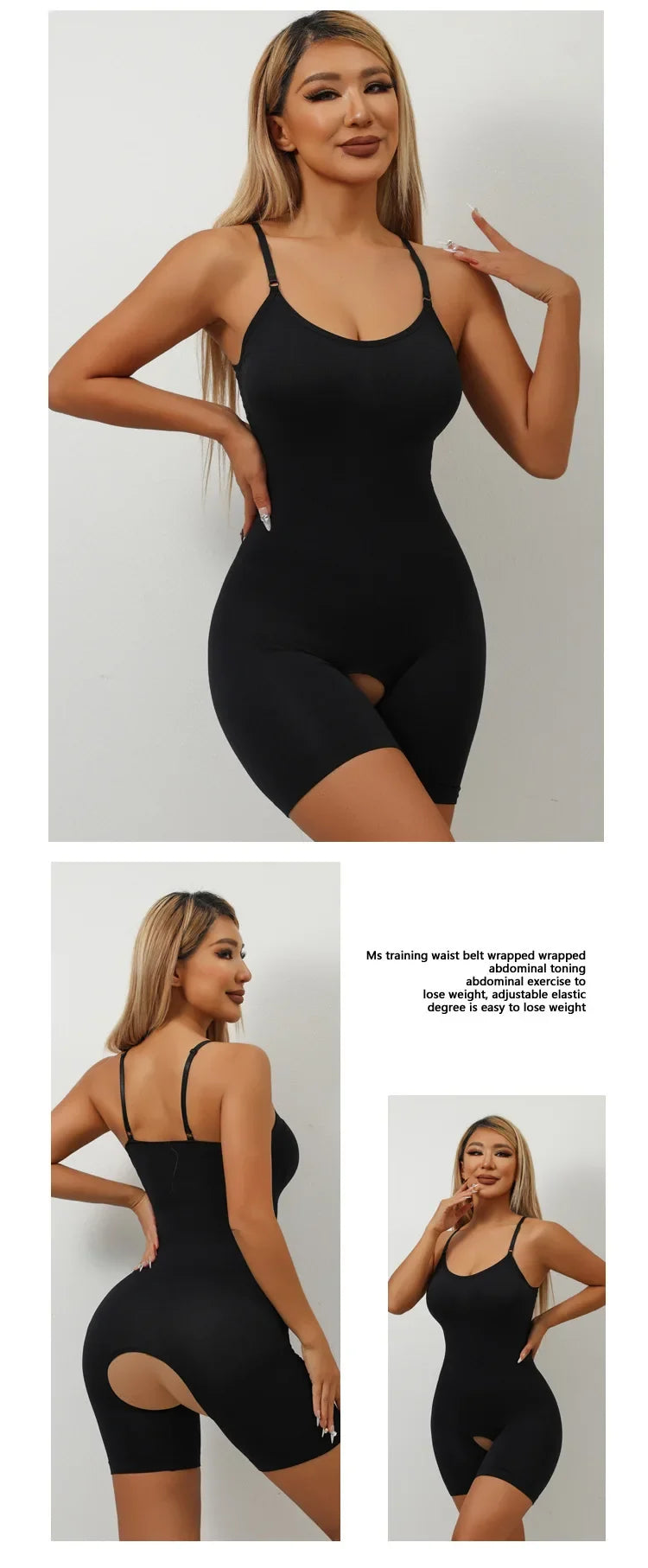 Bodysuit Shapewear Women Tummy Control Full Body Shaper Seamless Open Crotch Shorts Waist Trainer Butt Lifter Slimming Underwear