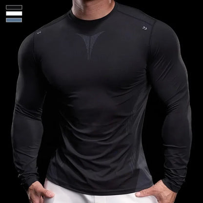 Autumn Sports Gym Fitness Clothes Tights Long-sleeved Running Training Bottoming Tops Long-sleeved T-shirts High Elasticity