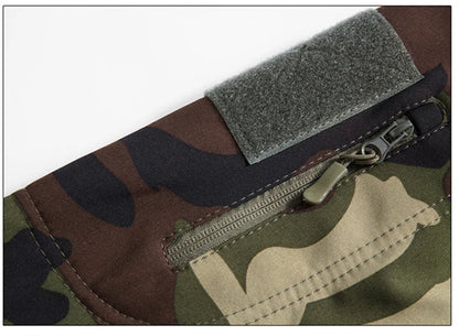 New Soft Shell Tactical Jacket  Men Winter Fleece Hooded Coat Hunting Clothes Outdoor Camouflage CS Tops Waterproof Windproof