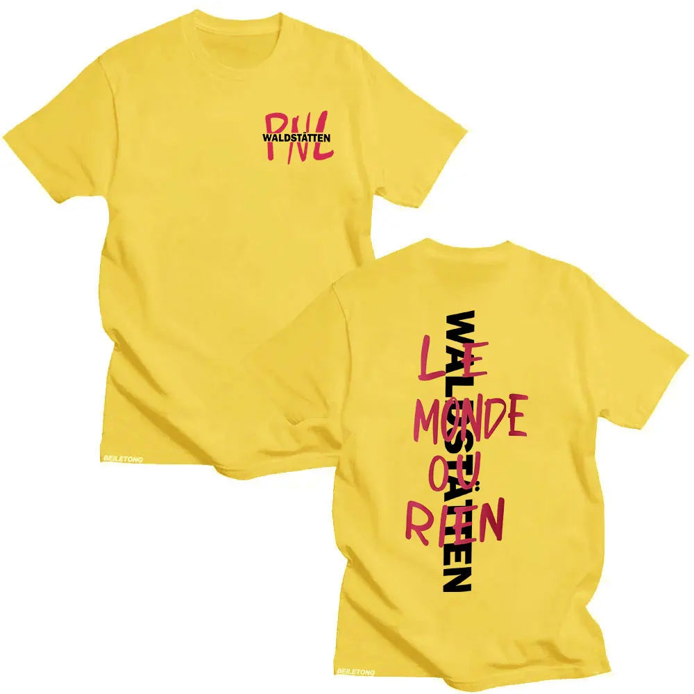 Rapper PNL Que La Famille Le Monde Chico Album T-shirt Men Women Fashion Hip Hop Short Sleeve T-shirts Cotton Casual T Shirt Top