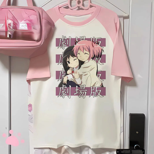 Madoka Magica t shirt women harajuku t-shirts female comic clothing