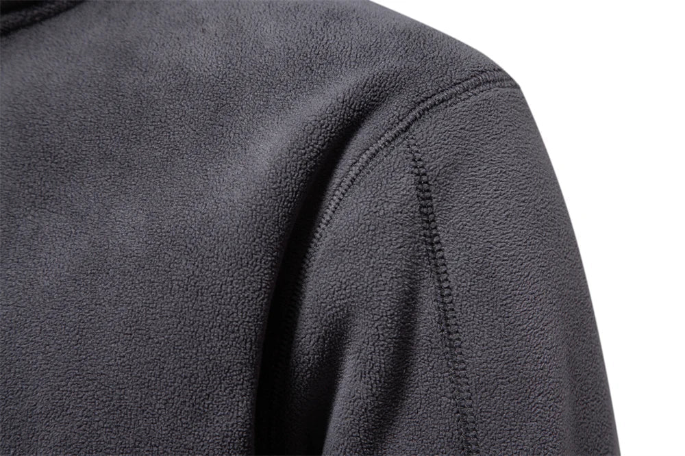 Brand Quality Thicken Warm Fleece Jacket for Men Zipper Neck Pullover Men's Sweatshirt Soft Shell Mens Jacket