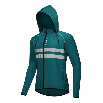 Ultralight Men's Cycling Windbreaker Reflective Jacket Windproof Water Resistant MTB Road Bicycle Long Jersey Wind Coat