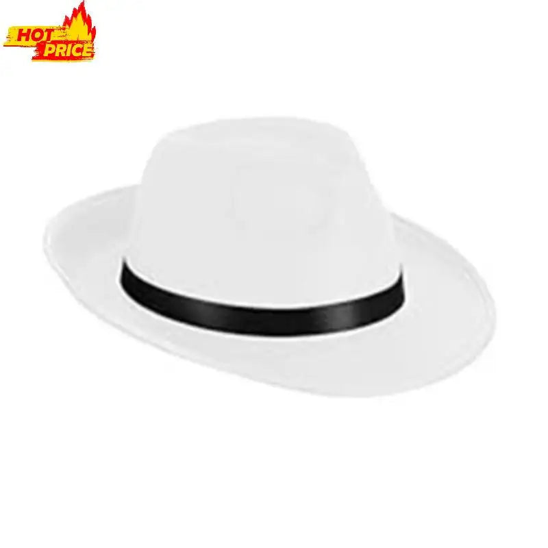 Elegant Fedoras Hat for Roleplay Costume Gentleman Hat with Roll Brims Adult Carnivals Party Panama Hat Headpieces
