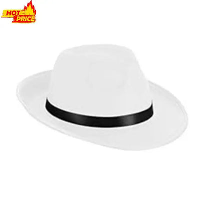 Elegant Fedoras Hat for Roleplay Costume Gentleman Hat with Roll Brims Adult Carnivals Party Panama Hat Headpieces
