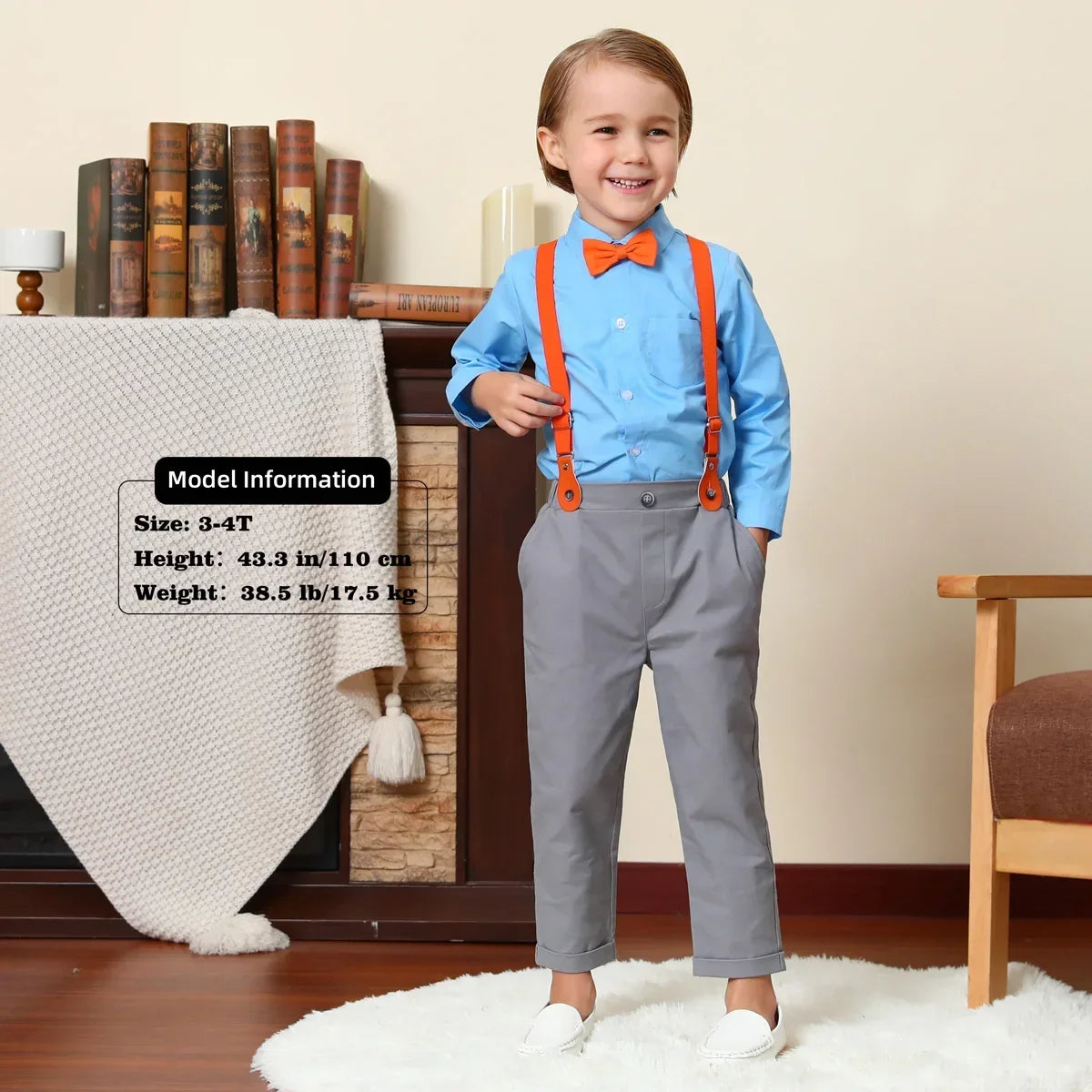 Boys Suits Baby Halloween Outfits Toddler Boy Birthday Set Kids Suspender Dress Gentleman Photography Infant Party Gift Clothes