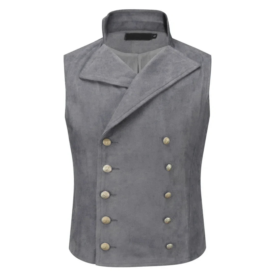 Men Vest Black Velvet Height Lapel Double Button Waistcoat For Wedding Banquet Business Office Casual Daily Work Men Suit Vest