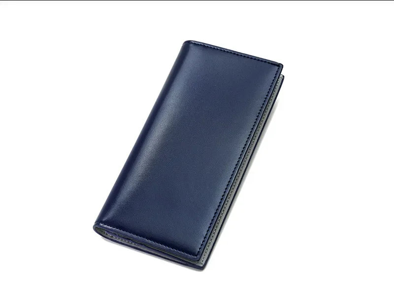 Japane Style Genuine Leather Long Men's Wallet Cowhide Multifunctional Women's Card Holder Clutch