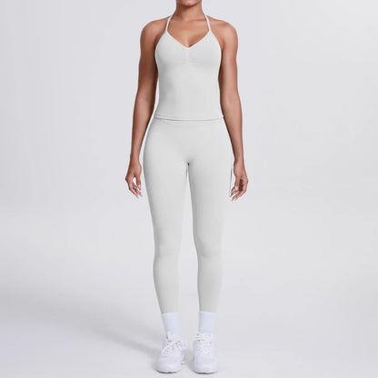 2 Piece Yoga Clothes Women Tracksuit Athletic Wear Pilates Fitness Suit Gym Workout Push Up Clothes Sports Bra Leggings Suit