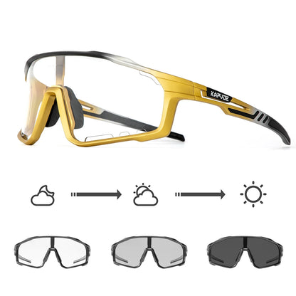 Color Photochromic Cycling Glasses MTB Sunglasses for Men Women Sport Speed Mountain Bike Bicycle Cycl Eyewear Goggle