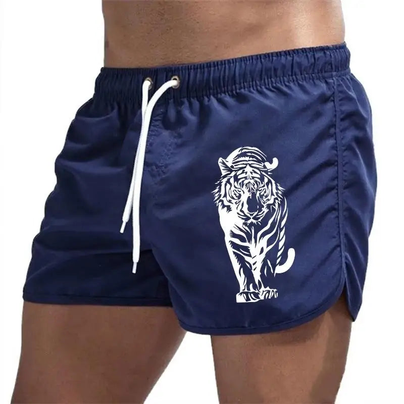 2026 Brand New Mens Board Shorts Tiger Design Printed Beach Shorts High Quality Male Summer Running Cycling Boxing Cool Shorts