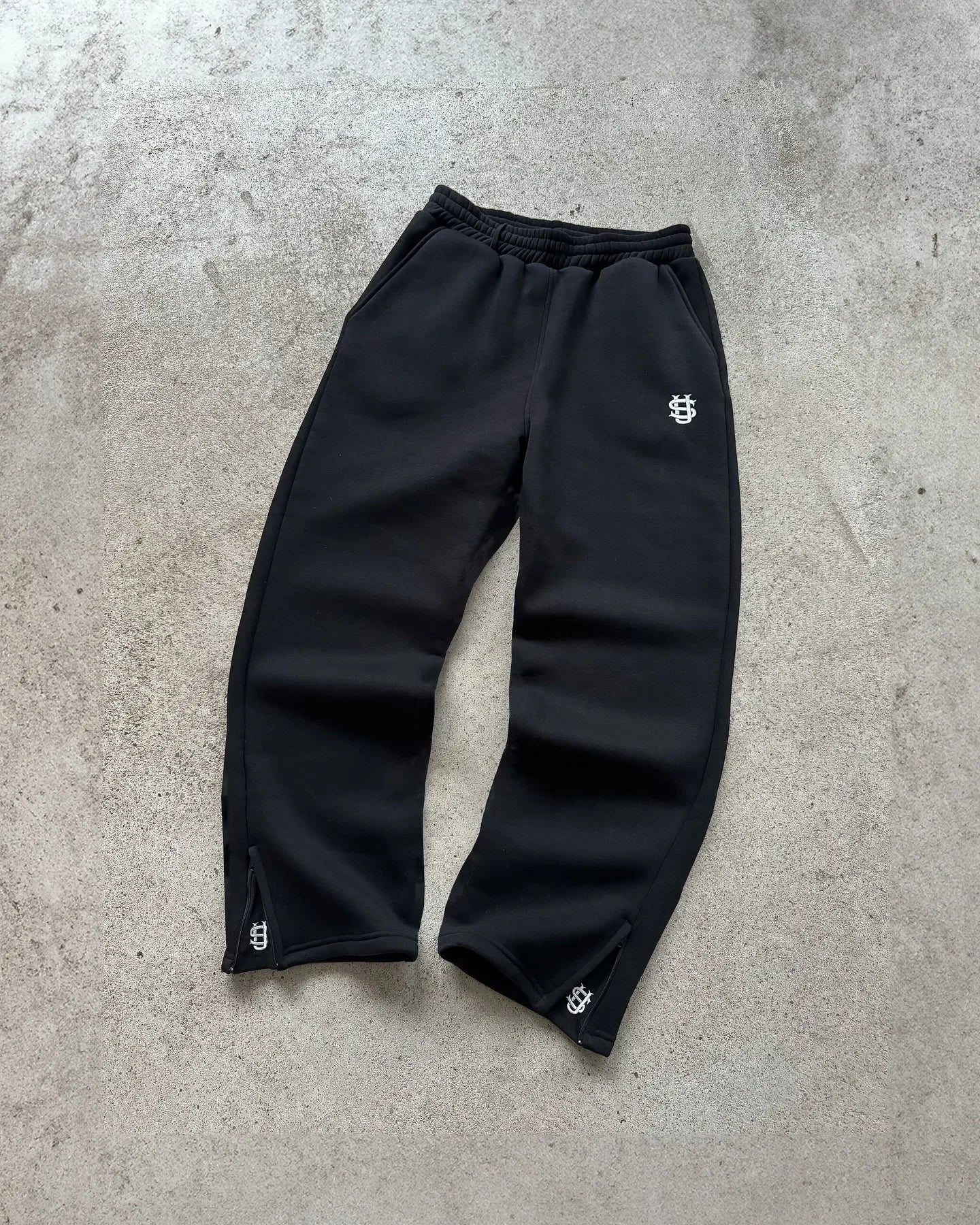 Embroidered sweatpants two-piece set Y2K clothing men's hip-hop oversized sweatpants casual zipper hoodie
