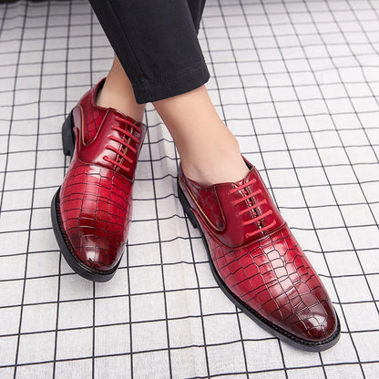 Spring Italian high-quality Blue Leather Shoes for Men men leather shoes Wedding Dress Shoes Patent mens loafers Big size:38-48