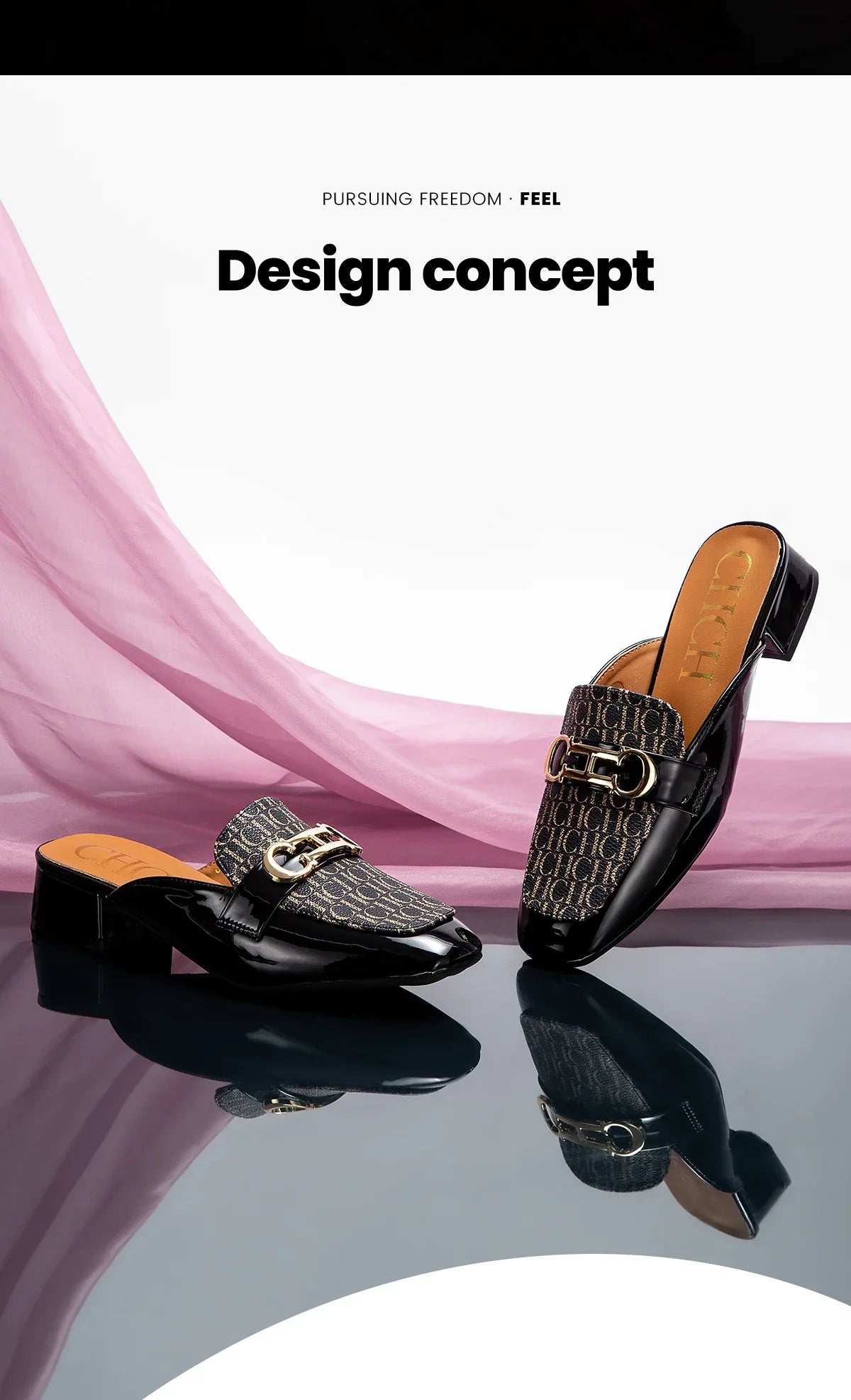 Buckle Mules for Women Round Toe Backless Flat Mules Slides Mules Shoes Ladies Slip-on Loafers students