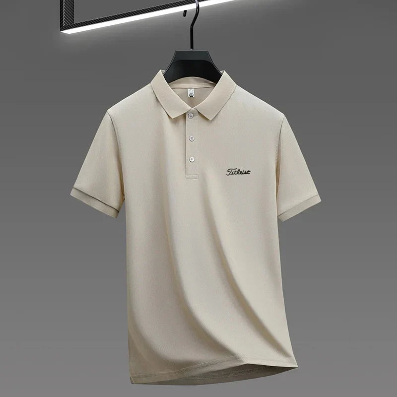 designer men's high quality brand short sleeves polo shirt lapel letter printing ventilate t-shirt business leisure men's wear