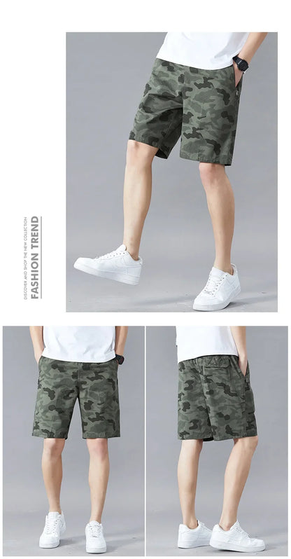 Quality Men's Camo Casual Shorts Y2K Print Camouflage Short Pants Summer Male Running Relaxed Fit Plus Size Board Shorts