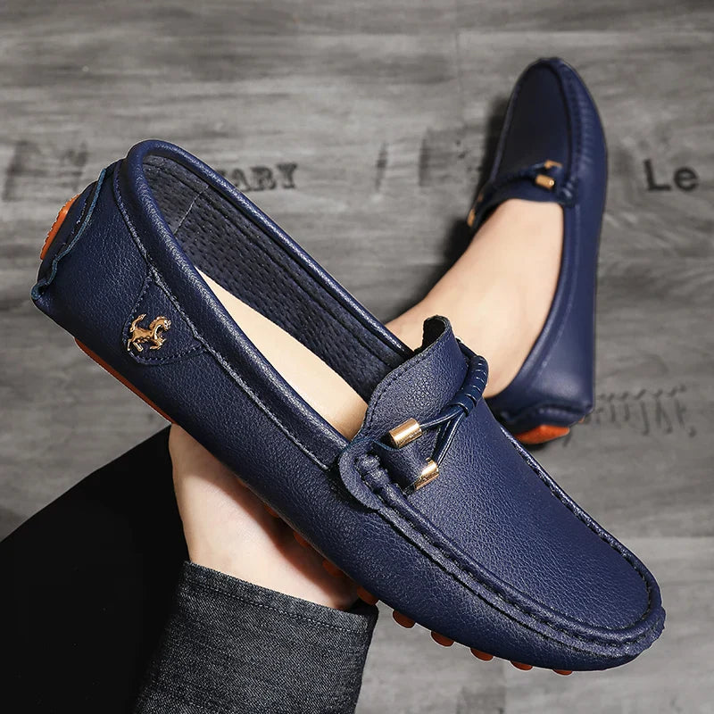 Summer Mens Fashion High Quality Outdoor Casual Leather Shoes Comfortable Breathable Classic 2024 New Slip on Men's Shoes
