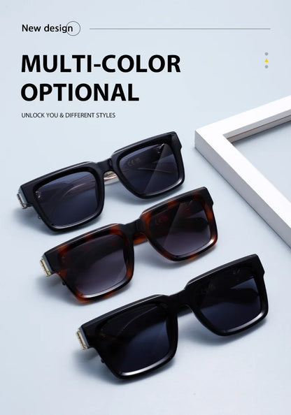 Millionaire Square Sunglass Men Vintage Luxury Sunglasses 2025 Trendy Fashion Glasses Gafas De Sol Hombre Lunette Soleil Femme