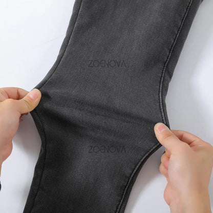 New Women Thick Velvet Jeans Fleece Warm Korean Fashion High Waist Skinny Elastic Pants Jean Casual Legging Winter 2023