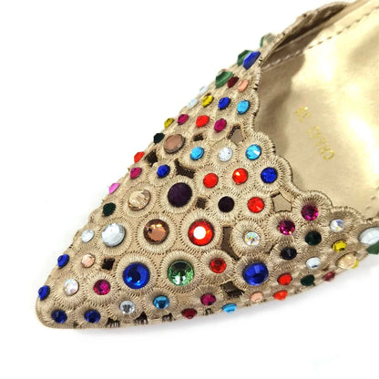 High Quality African Wedding Shoes Summer Sandals for Wedding 2025 Sexy Pumps Rhinestone Fashion Women Wedding Shoes