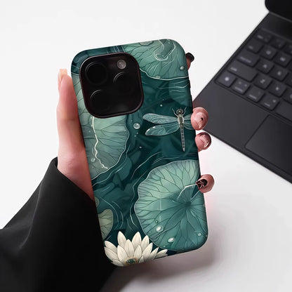 Lotus & Dragonfly Pond for Magnetic Phone Case for IPhone 17 16 15 14 13 Pro Max Plus Single Double-layer Tough Case