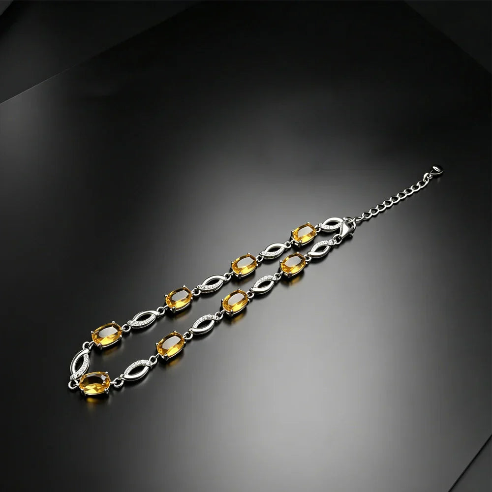 Zultanite Bracelet Sterling 925 Silver Oval Cut 5*7mm Created Sultanite Color Chance Fine Jewelry for Women Wedding Party Gift