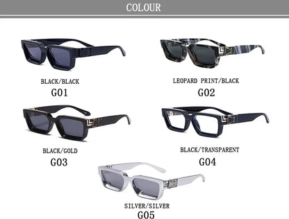 Retro Millionaire Sunglasses For Men 2024 Vintage Square Sunglasses Women Trendy Designer Fashion Glasses Gafas De Sol Hombre