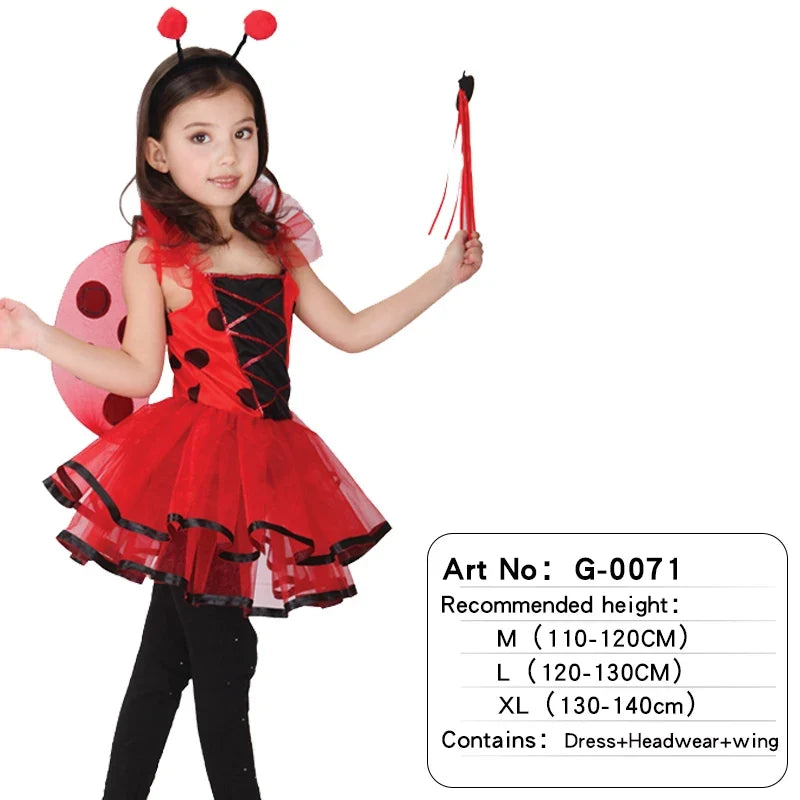 Children's Halloween costumes Girl animal insects dress up to perform bee Polka order ladybug beer show costumes