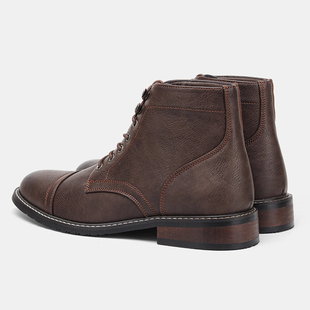 Classical Men Boots 2025 Fashion Comfortable Spring Leather Ankle Boots