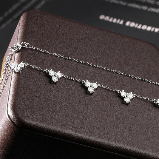 3mm D Color Moissanite Necklace Lab Diamond GRA Certified Fine Jewelry 925 Sterling Silver Necklaces Wedding for Women