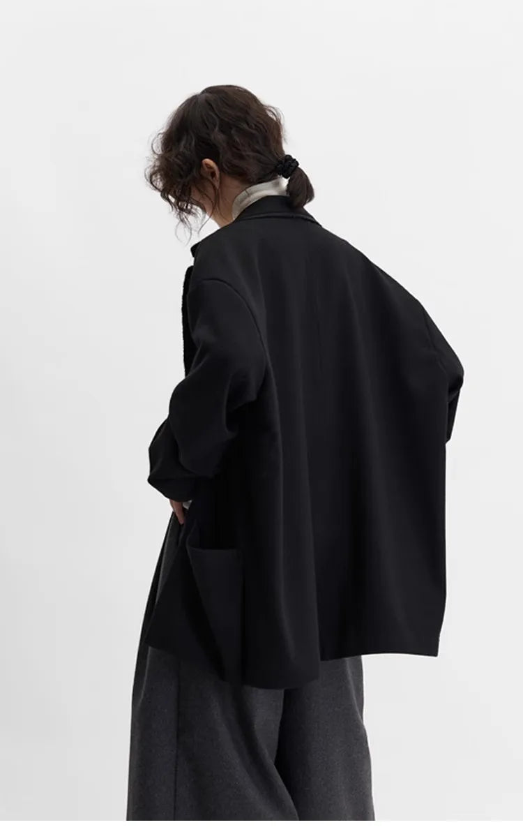 Australian Wool~Woolen Coat, Lightweight Lapel Collar, Straight Silhouette Blazer, Women's New Winter Style