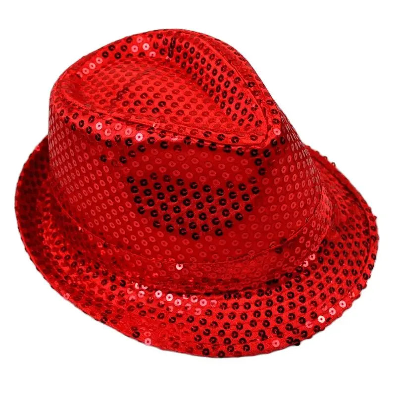 British Top Jazz Hat Bucket Hat Men Women Stage Performance Sequin Hat Shining Christmas Fedoras Party Parent  Hat Hollween