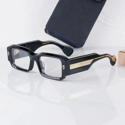 Handmade Thick Acetate Classical Sunglasses Rectangle Luxury Brand Design Style Top Quality Patchwork UV400 Unisex Gafas