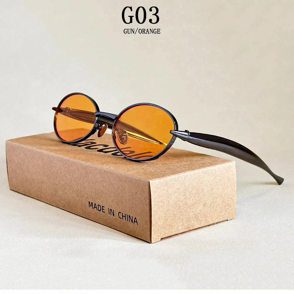 Oval Sunglasses Women Trendy 2025 Luxury Vintage Sunglass Fashion Glasses Dropshipping Lentes De Sol Mujer Lunette Soleil Femme