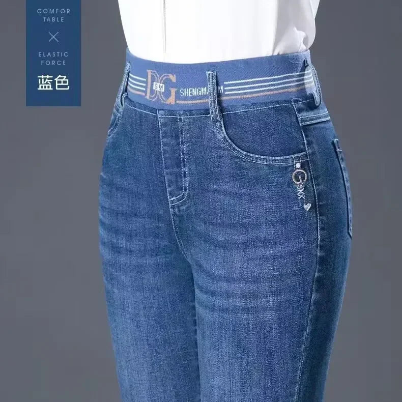 Jeans Oversize 26-38 Slim Denim Pants Women's High Waist Skinny Jean Vintage Wash Pencil Stretch Vaqueros Leggings Pantalones