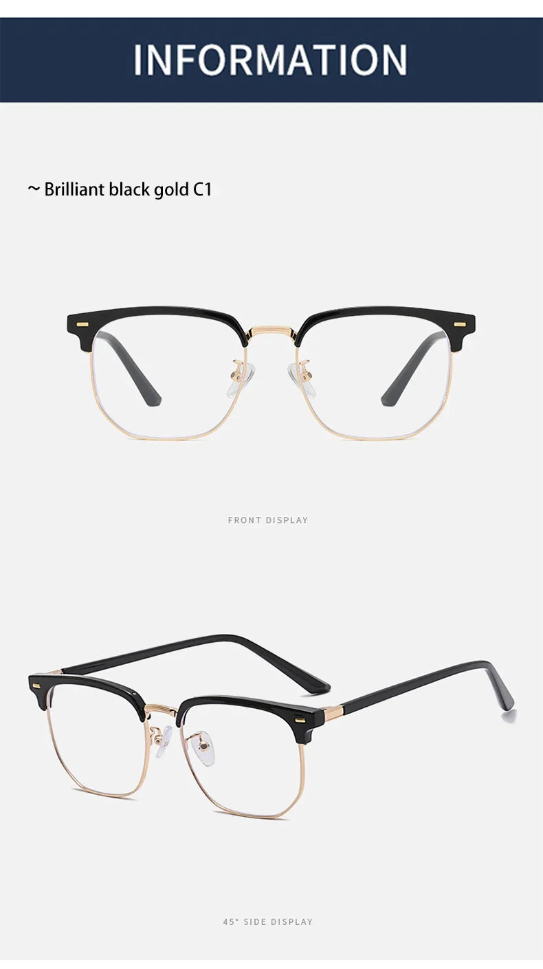 New Models of Versatile Anti-blue Light Glasses Fashion Eyeglasses Frame Simple Retro Can Be Customized Prescription