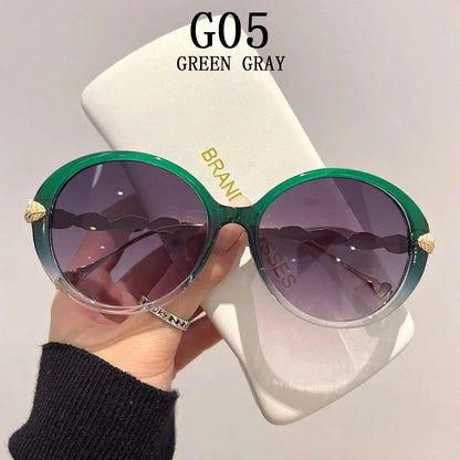 Round Sunglasses Women 2023 Oversized Luxury Fashion Glasses  Vintage Shades Retro Lunette De Soleil Femme Gafas De Sol Mujer