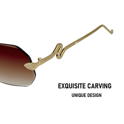 Fashion Rimless Sunglasses Women 2026 Oval Glasses Luxury UV400 Protection Dropshipping Lentes De Sol Mujer Lunette Soleil Femme