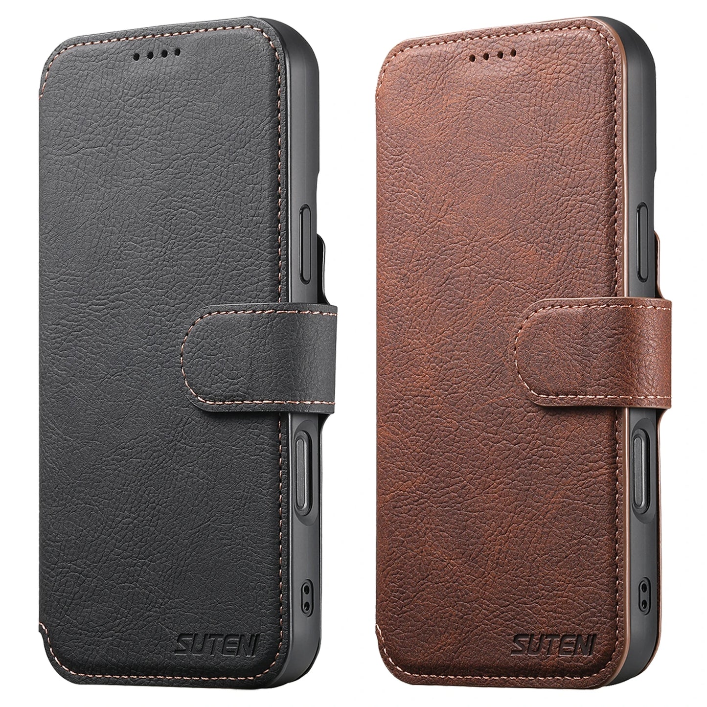 Faux Leather Wireless Charging Card Holder Stand Wallet Magnetic Flip Cover Phone Case For iPhone 17 Pro Max 16 Plus 15 14 13
