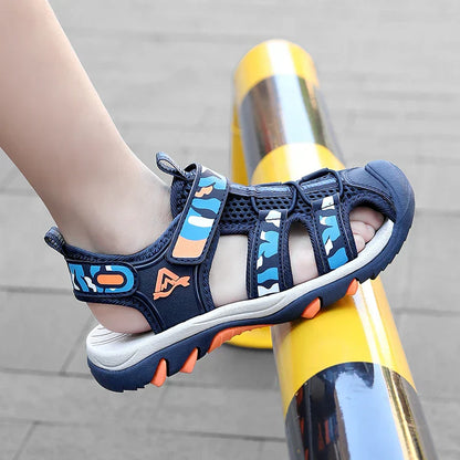 Children's Anti-Slip Summer Sandals for Boys Outdoor Anti-Collision Casual Walking Shoe Breathable Kids Beach Sandals Size 28-39