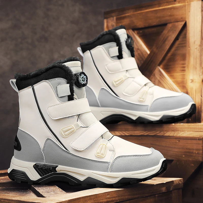 Men's Waterproof Snow Boots Midsole Warm Winter Outdoor Shoes With Slip Resistant Abrasion Resistant Outdoor Boots Men
